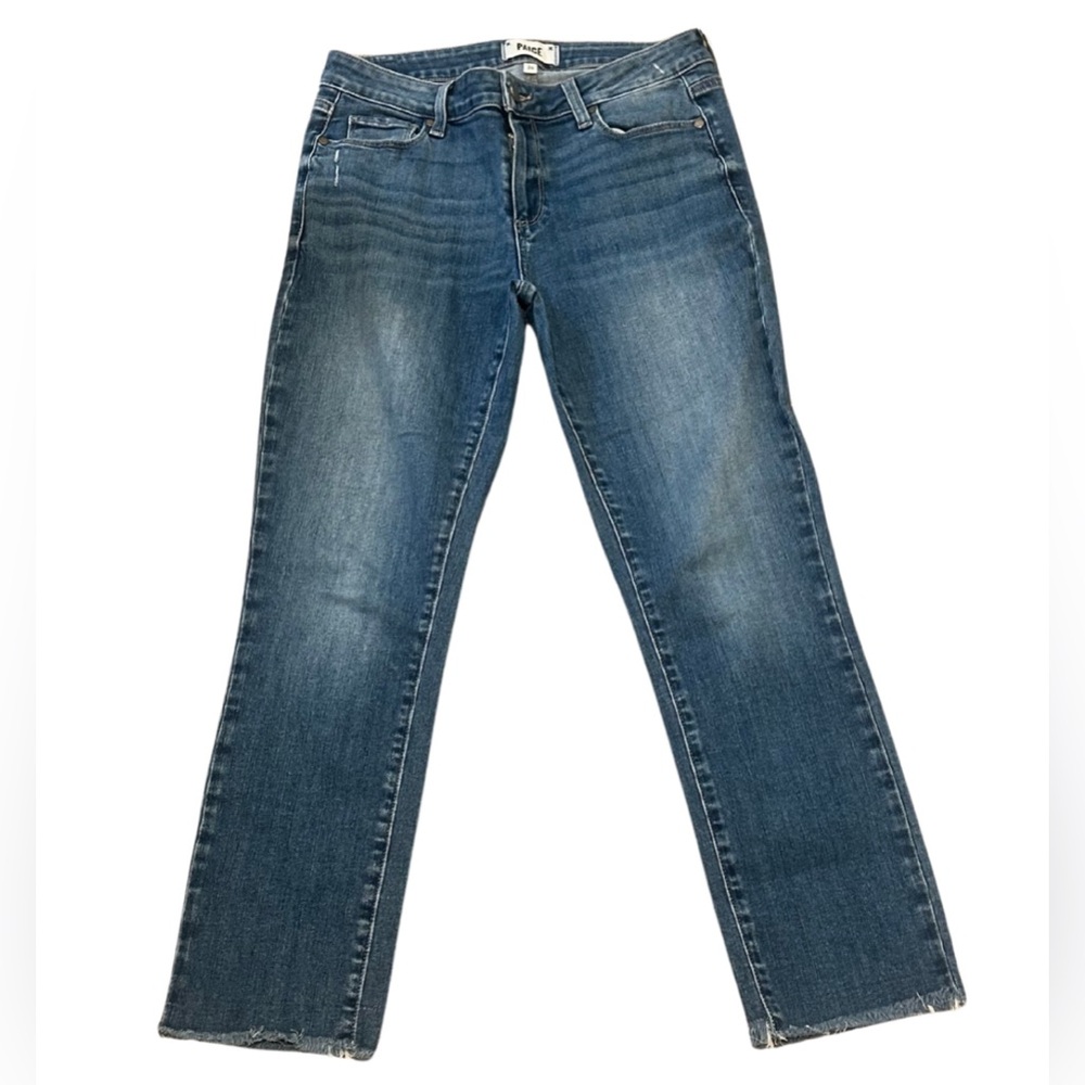 Paige Brigitte Boyfriend Slim Crop Jeans | Lian Distressed | Size 26